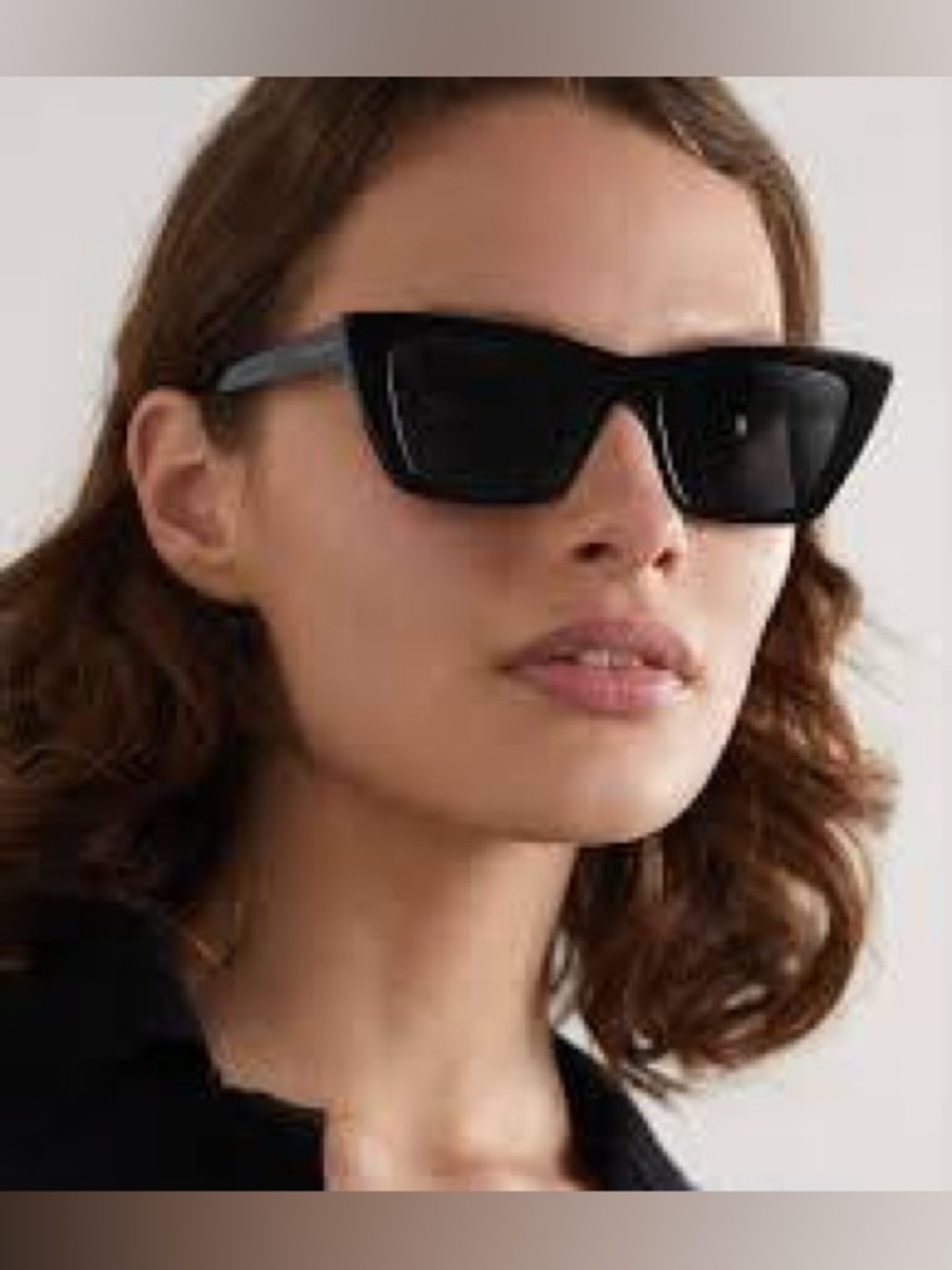 Saint Laurent Mica Black Cat Eye Sunglasses